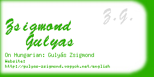 zsigmond gulyas business card