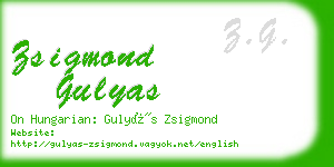 zsigmond gulyas business card